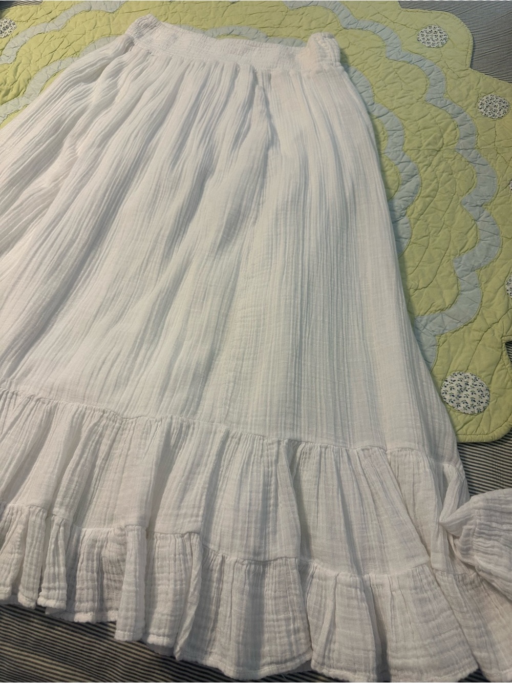 American Eagle Outfitters White Tiered Maxi Skirt - Picture 5 of 8